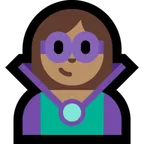 Microsoft platformu için woman supervillain: medium skin tone