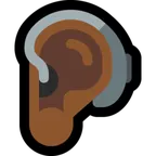Microsoft dla platformy ear with hearing aid: medium-dark skin tone