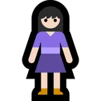 woman standing: light skin tone para a plataforma Microsoft