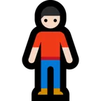 man standing: light skin tone สำหรับแพลตฟอร์ม Microsoft