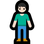 person standing: light skin tone für Microsoft Plattform