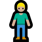 person standing: medium-light skin tone untuk platform Microsoft