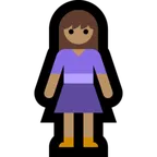 Microsoft platformu için woman standing: medium skin tone
