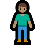person standing: medium skin tone untuk platform Microsoft
