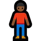 man standing: medium-dark skin tone per la piattaforma Microsoft