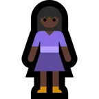 woman standing: dark skin tone สำหรับแพลตฟอร์ม Microsoft