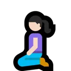 Microsoft platformu için woman kneeling: light skin tone