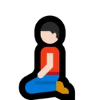 man kneeling: light skin tone untuk platform Microsoft