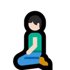Microsoft 플랫폼을 위한 person kneeling: light skin tone
