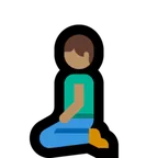 person kneeling: medium skin tone pentru platforma Microsoft