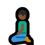 person kneeling: medium-dark skin tone pentru platforma Microsoft