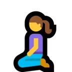 Microsoft platformu için woman kneeling