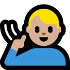 Microsoft cho nền tảng deaf man: medium-light skin tone