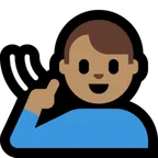 deaf man: medium skin tone สำหรับแพลตฟอร์ม Microsoft