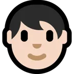 Microsoft 플랫폼을 위한 person: light skin tone