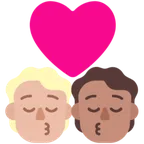 kiss: person, person, medium-light skin tone, medium skin tone для платформи Microsoft
