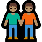 people holding hands: medium skin tone untuk platform Microsoft