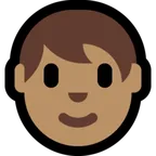 person: medium skin tone สำหรับแพลตฟอร์ม Microsoft