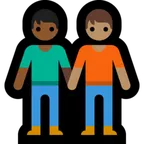 people holding hands: medium-dark skin tone, medium skin tone per la piattaforma Microsoft