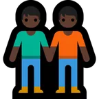 Microsoft 플랫폼을 위한 people holding hands: dark skin tone