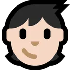Microsoft 플랫폼을 위한 child: light skin tone