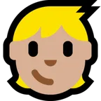 child: medium-light skin tone untuk platform Microsoft