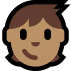 child: medium skin tone untuk platform Microsoft