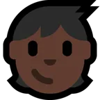 child: dark skin tone สำหรับแพลตฟอร์ม Microsoft