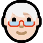 older person: light skin tone untuk platform Microsoft