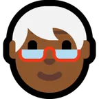 older person: medium-dark skin tone สำหรับแพลตฟอร์ม Microsoft