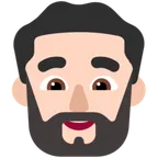 Microsoft platformu için man: light skin tone, beard