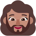 woman: medium skin tone, beard für Microsoft Plattform