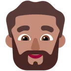 man: medium skin tone, beard لمنصة Microsoft