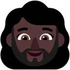 woman: dark skin tone, beard для платформы Microsoft