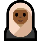 woman with headscarf: medium-dark skin tone สำหรับแพลตฟอร์ม Microsoft