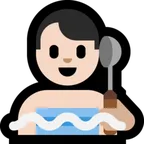 man in steamy room: light skin tone for Microsoft platform