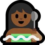 woman in steamy room: medium-dark skin tone لمنصة Microsoft