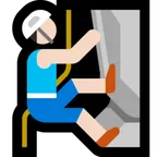 person climbing: light skin tone pentru platforma Microsoft