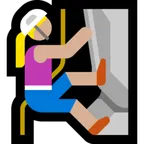 woman climbing: medium-light skin tone עבור פלטפורמת Microsoft