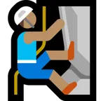 person climbing: medium skin tone pentru platforma Microsoft