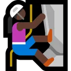 Microsoftプラットフォームのwoman climbing: dark skin tone