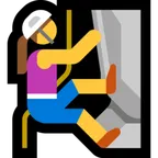 Microsoftプラットフォームのwoman climbing