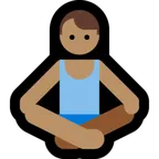 man in lotus position: medium skin tone لمنصة Microsoft