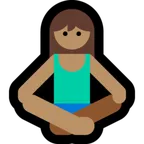 Microsoft dla platformy person in lotus position: medium skin tone