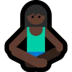 person in lotus position: dark skin tone สำหรับแพลตฟอร์ม Microsoft