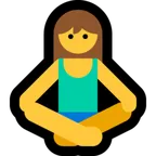 woman in lotus position for Microsoft platform