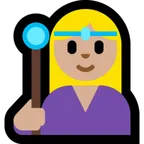 Microsoft platformu için woman mage: medium-light skin tone