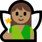 woman fairy: medium skin tone untuk platform Microsoft