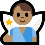 Microsoft 平台中的 man fairy: medium skin tone