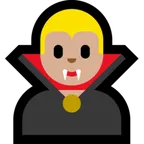 Microsoft platformu için man vampire: medium-light skin tone